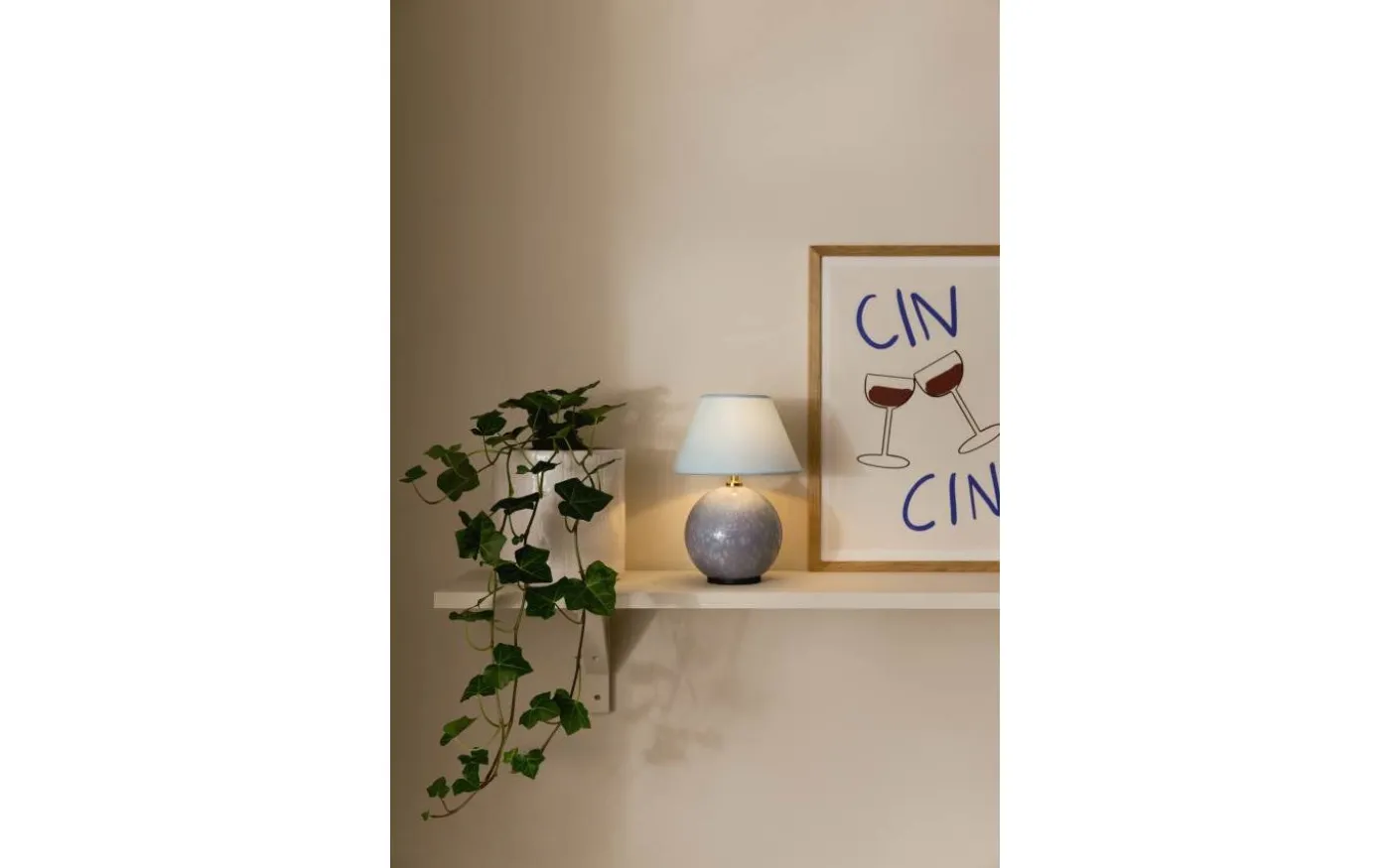 Iris Portabel Bordslampa 23cm Duvblå