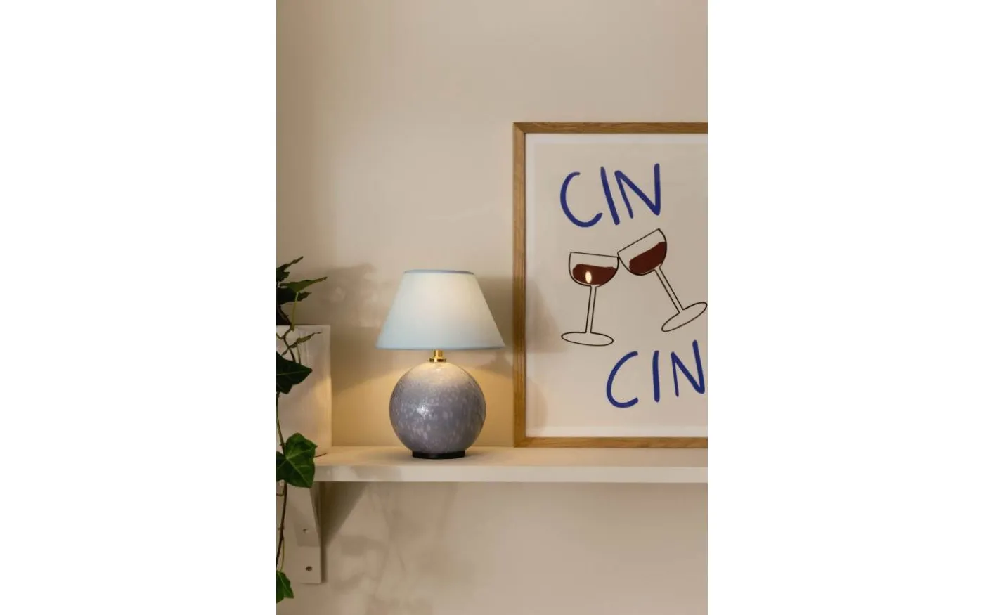 Iris Portabel Bordslampa 23cm Duvblå