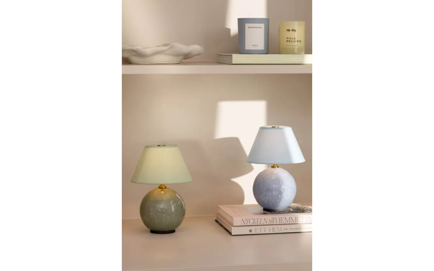 Iris Portabel Bordslampa 23cm Duvblå