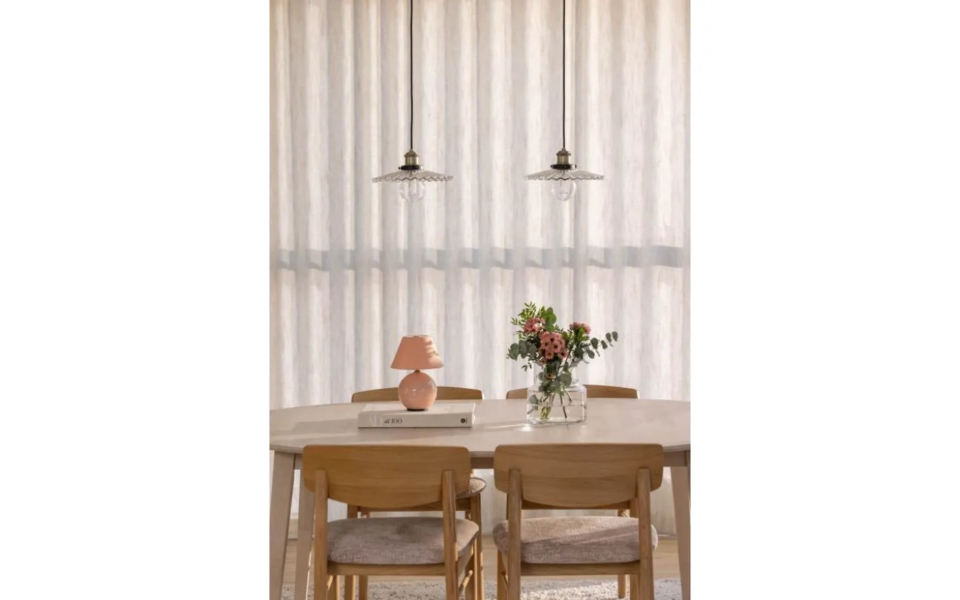 Iris Portabel Bordslampa 23cm Blush