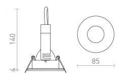 Isla Spotlight Vit IP65 GU10