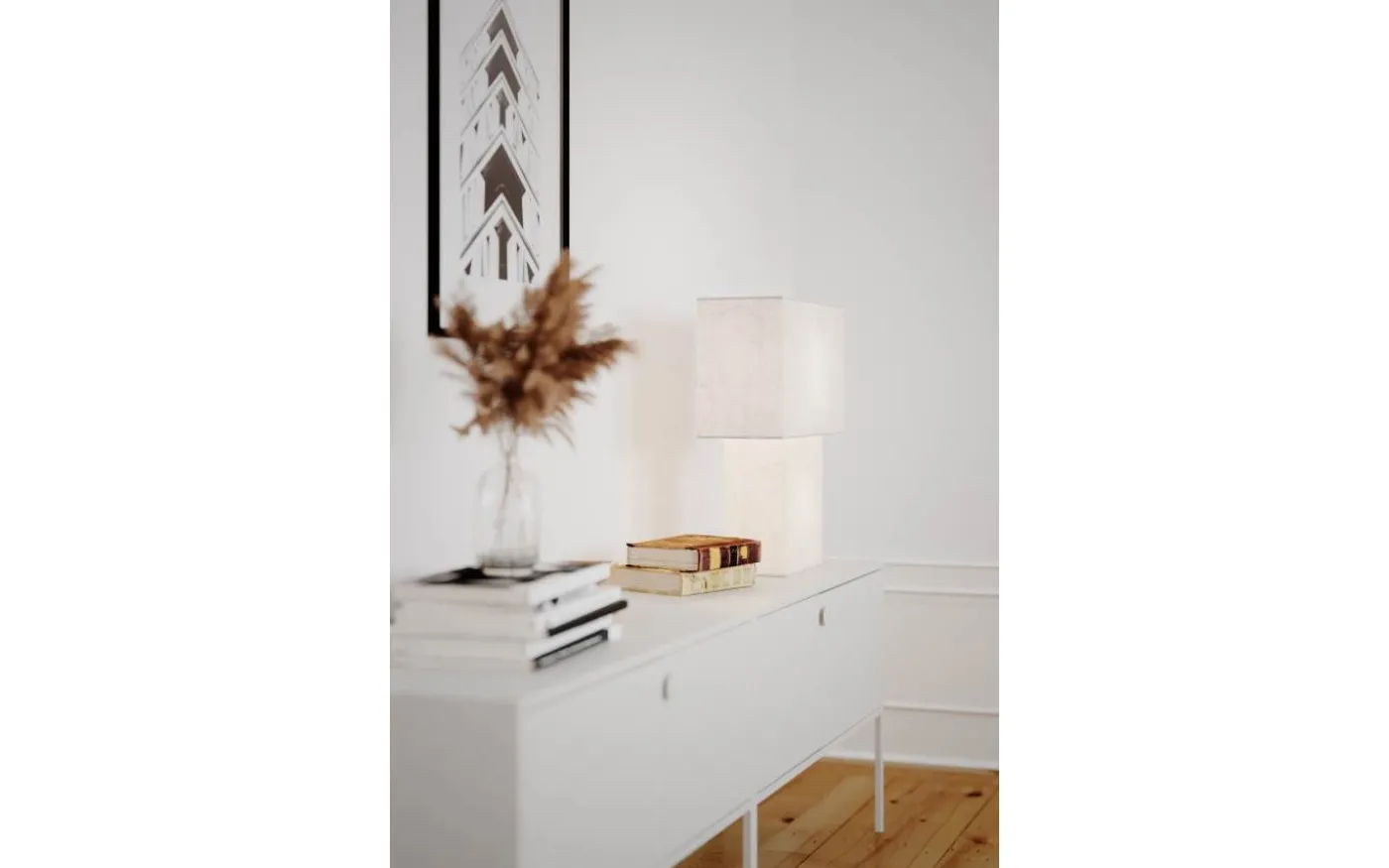 Isquare Bordslampa 50cm Vit