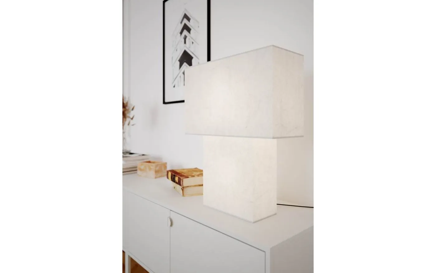 Isquare Bordslampa 50cm Vit