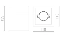 JACK SQ Takspotlight Gips GU10
