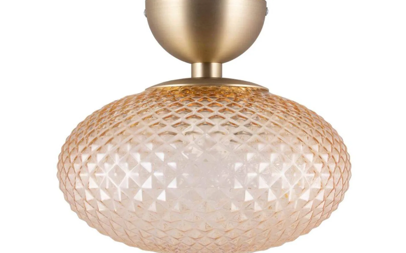 Jackson Plafond 28cm E27 Amber/Borstad Mässing