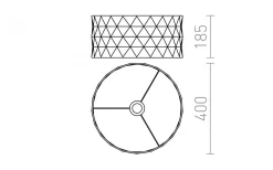 Jakaranda Takskärm Ø40cm Vit