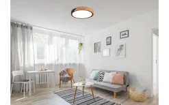 Jano Plafond LED mattsvart/trä