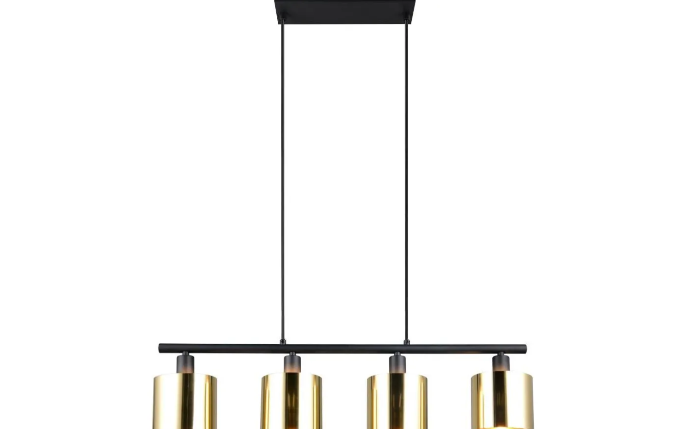 Jason Takpendel 4-delad E14 matt svart/guld