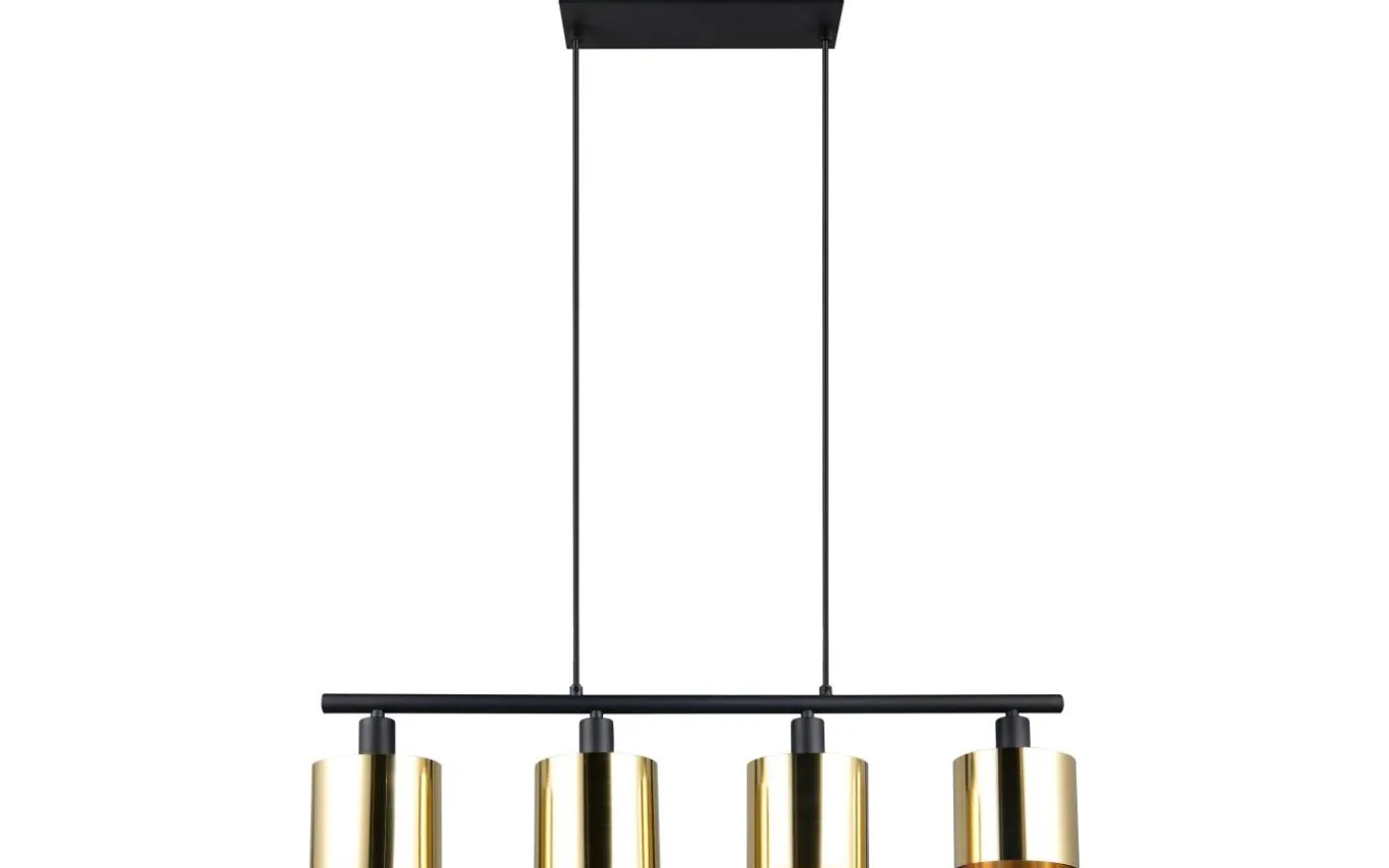 Jason Takpendel 4-delad E14 matt svart/guld