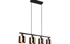 Jason Takpendel 4-delad E14 matt svart/brons