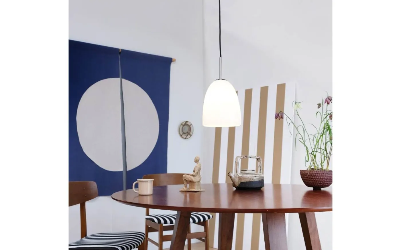 Jazz Fönsterlampa 18cm Opal/Borstad Stål