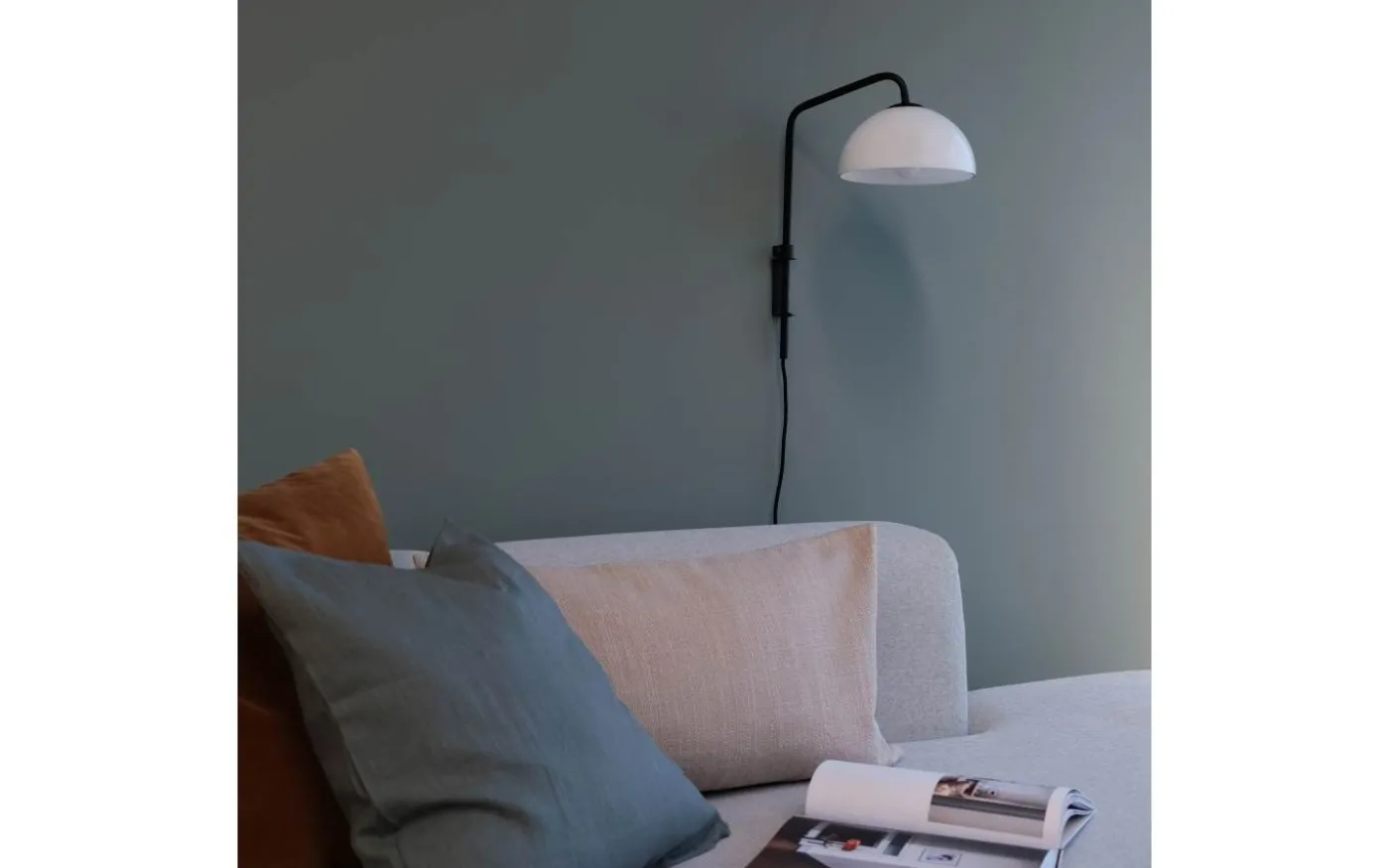 Jazz Vägglampa Opal/Svart