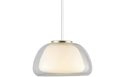 Jelly Taklampa 39cm Opalvit/Mässing