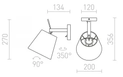 Jersey Vägglampa Vit/Krom E27