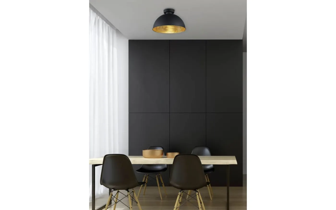 Jimmy Plafond E27 svart/guld