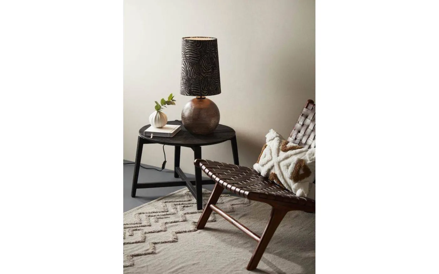 Jonna Lampfot 32cm Brun Vintage