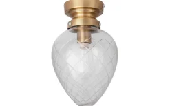 Juni Plafond 20cm Borstad Mässing/Klar IP44