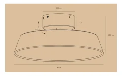 Kaito 2 Plafond 30cm LED 3000K 10,5W Grå