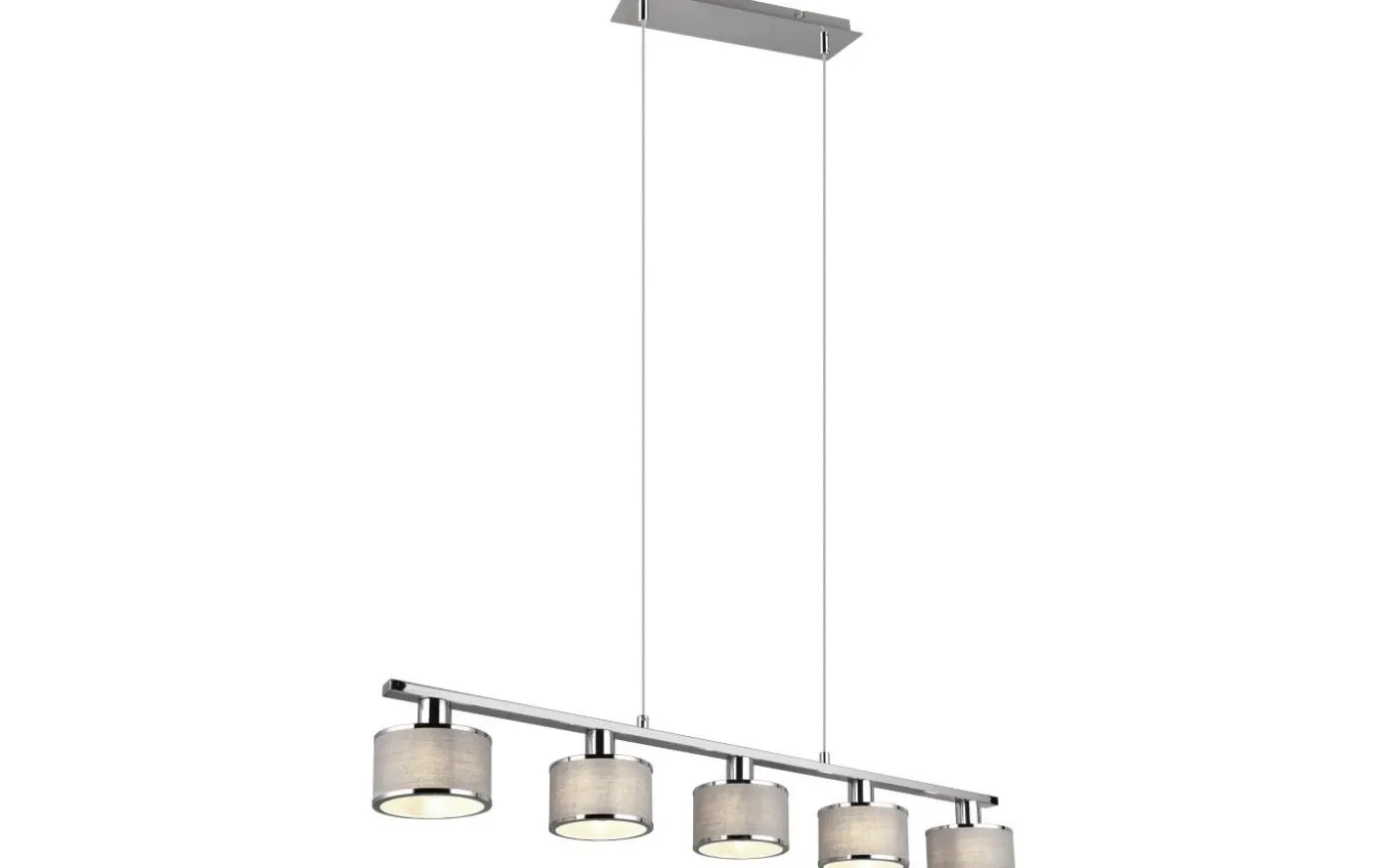 Kaprun Takpendel 5-delad E14 krom/grå