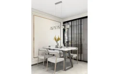 Kaprun Takpendel 5-delad E14 krom/grå