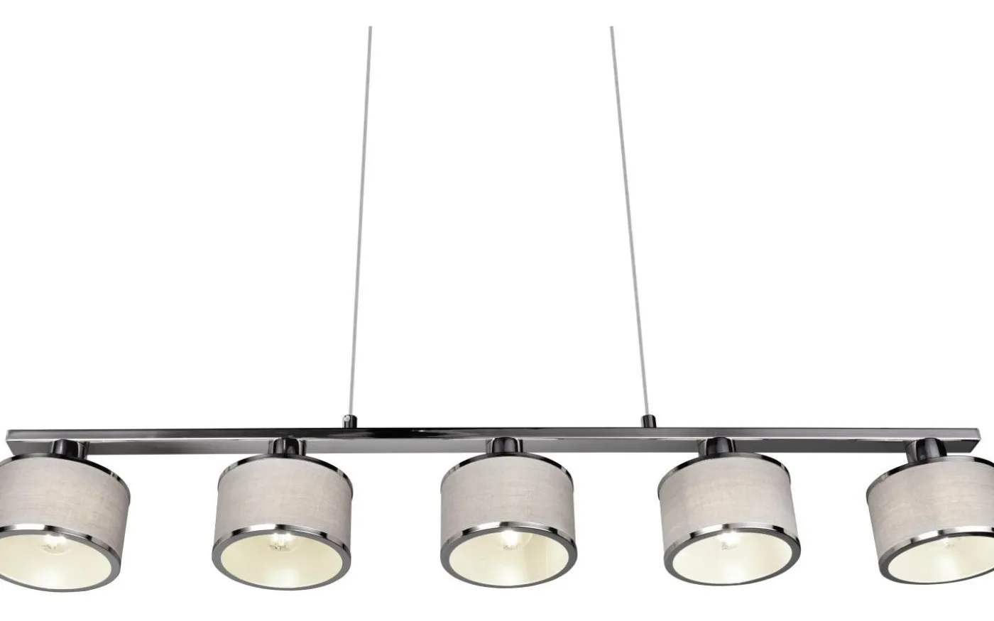 Kaprun Takpendel 5-delad E14 krom/grå