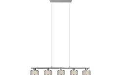 Kaprun Takpendel 5-delad E14 krom/grå