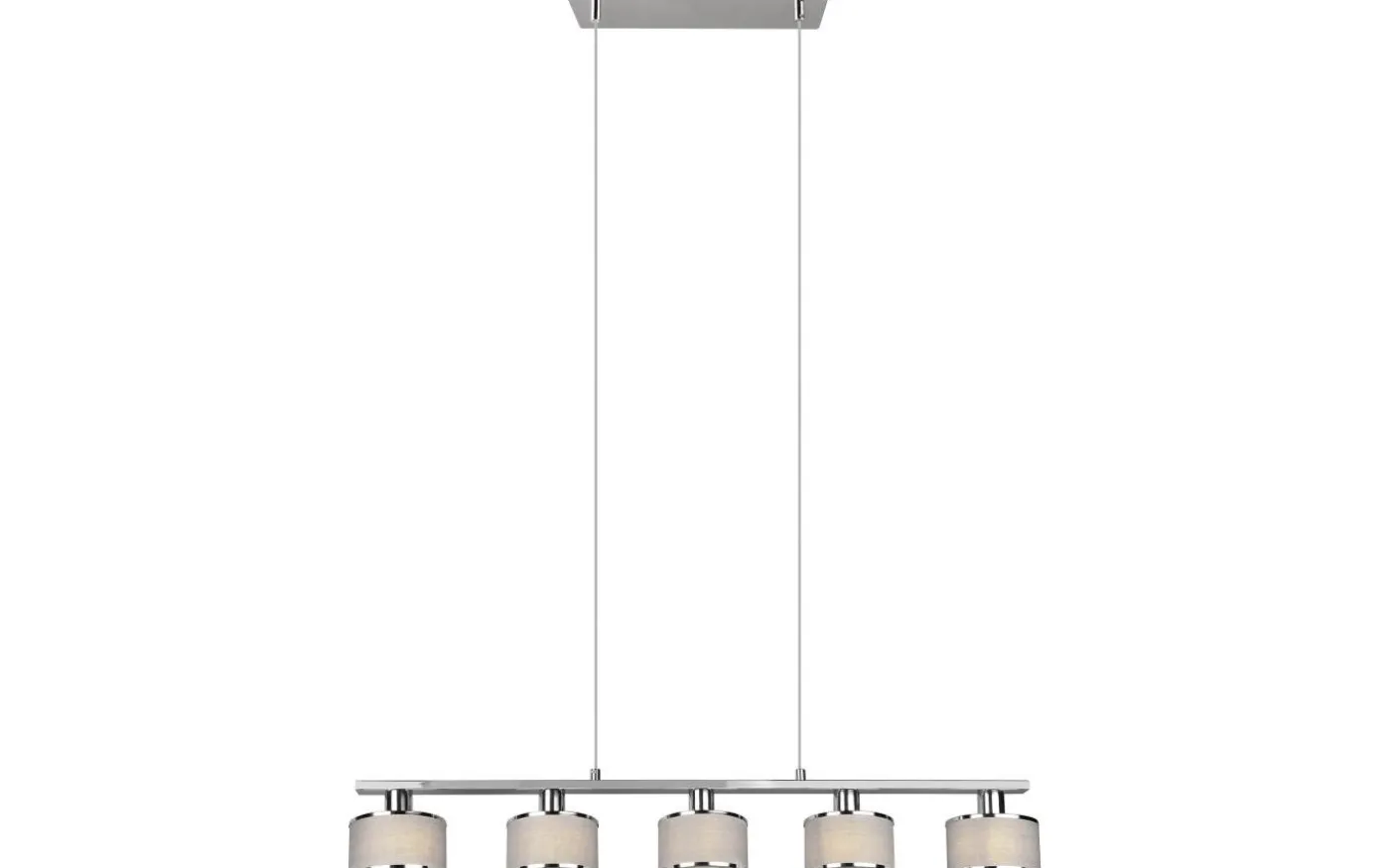 Kaprun Takpendel 5-delad E14 krom/grå
