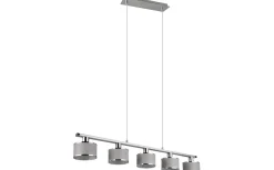 Kaprun Takpendel 5-delad E14 krom/grå