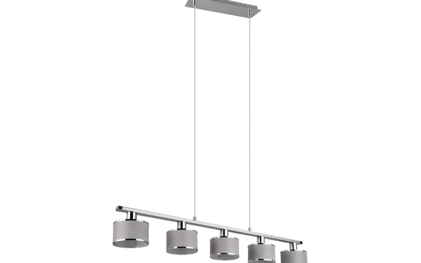 Kaprun Takpendel 5-delad E14 krom/grå