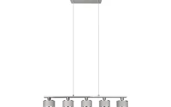 Kaprun Takpendel 5-delad E14 krom/grå