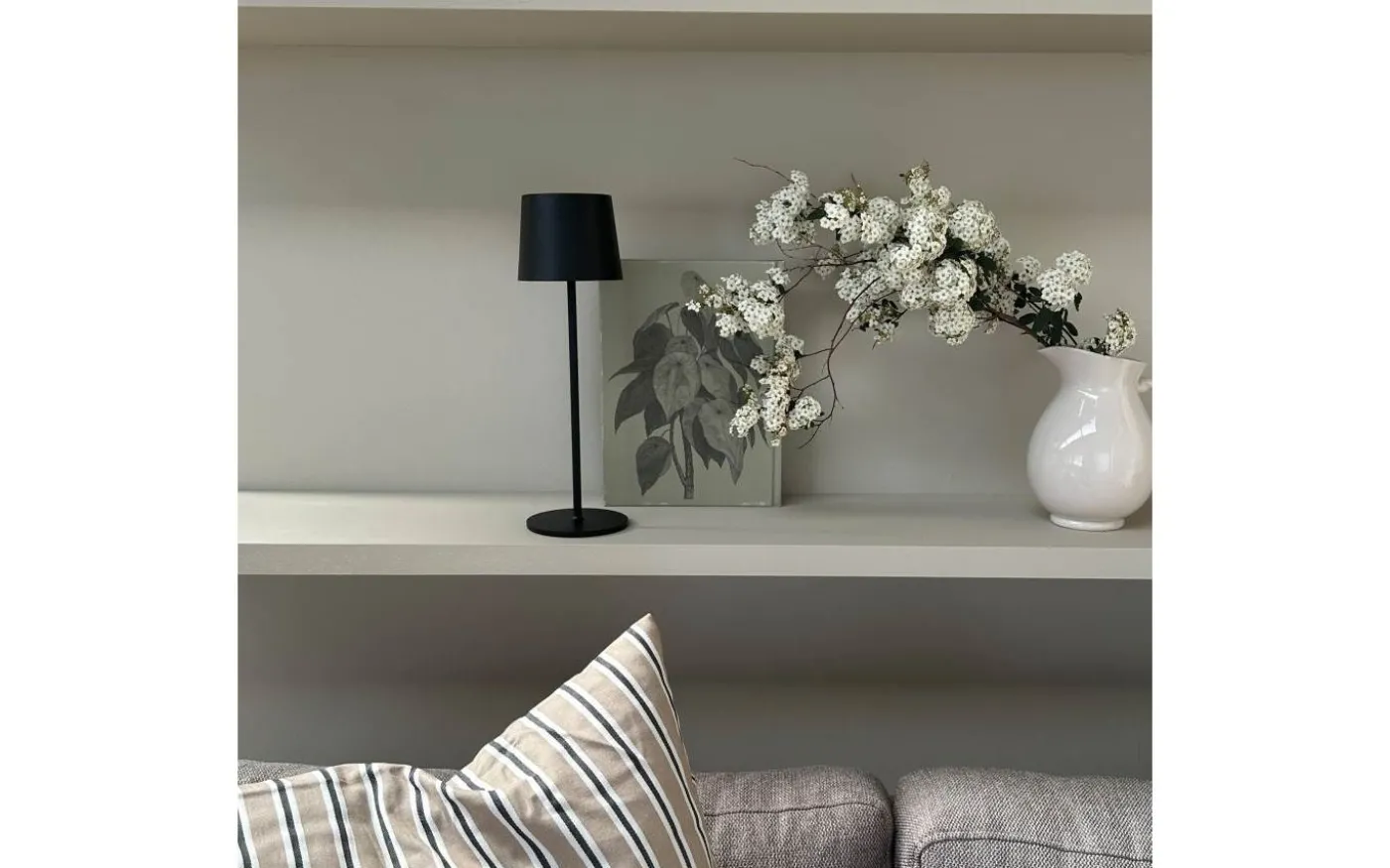 Karl Uppladdningsbar Bordslampa 37cm LED 3000K 2W Svart IP44