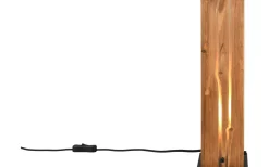 Karuni Bordslampa E27 matt svart/trä