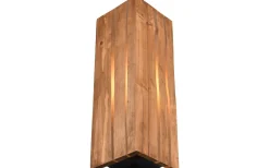 Karuni Vägglampa E14 matt svart/trä