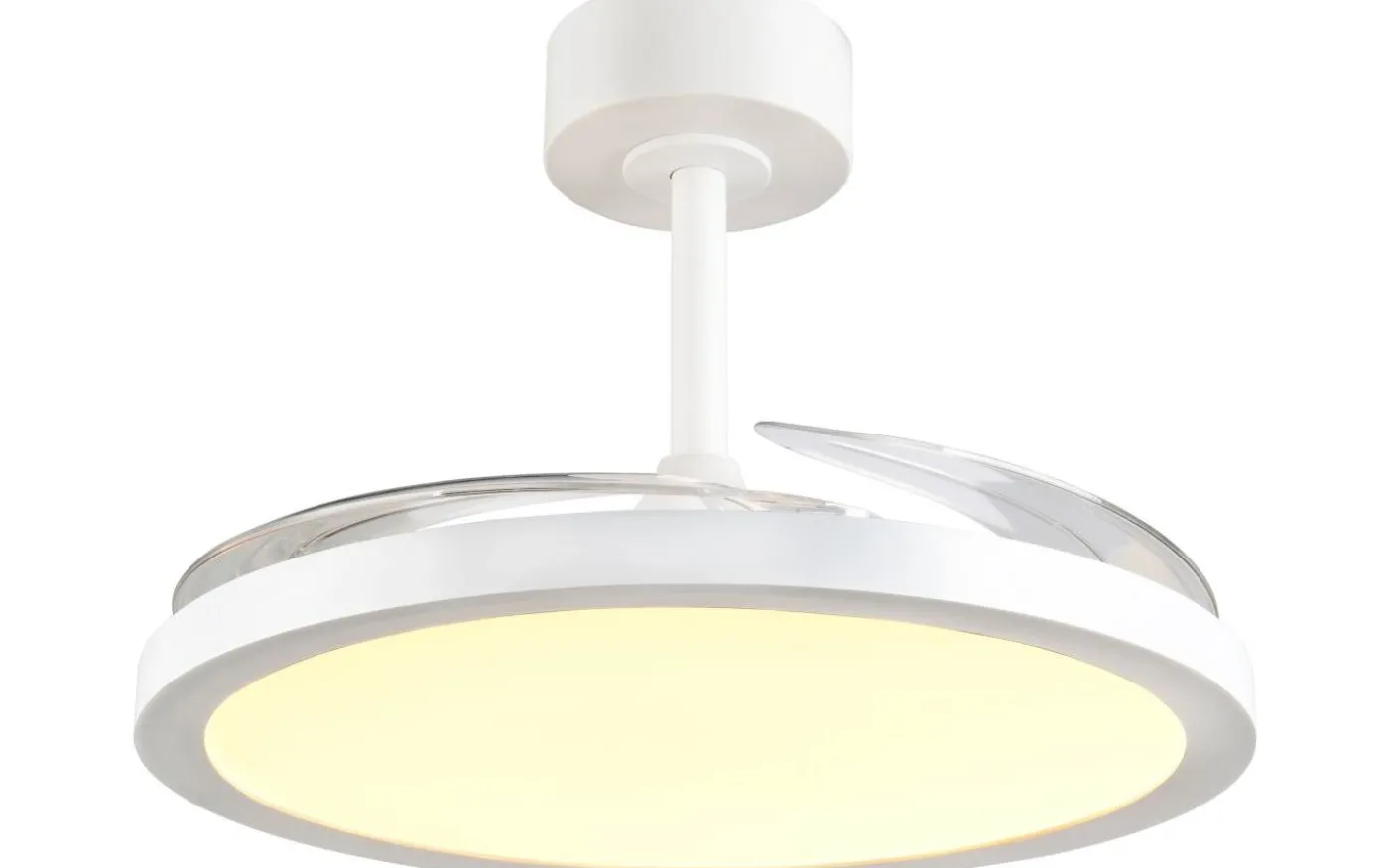 Kasfjord Takfläkt 107cm LED matt vit stjärnljus