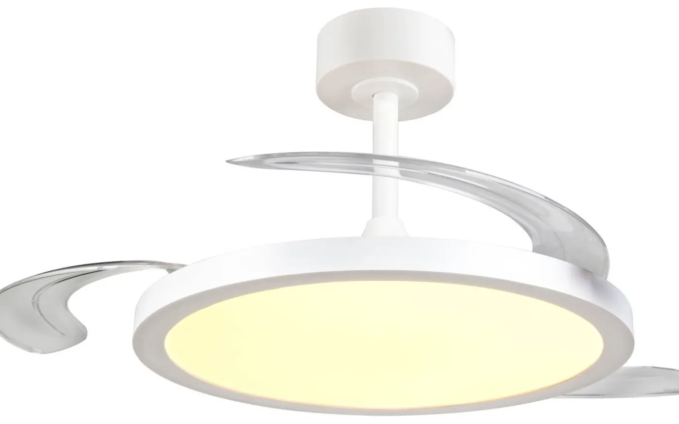 Kasfjord Takfläkt 107cm LED matt vit stjärnljus