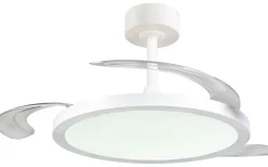 Kasfjord Takfläkt 107cm LED matt vit stjärnljus