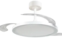 Kasfjord Takfläkt 107cm LED matt vit stjärnljus