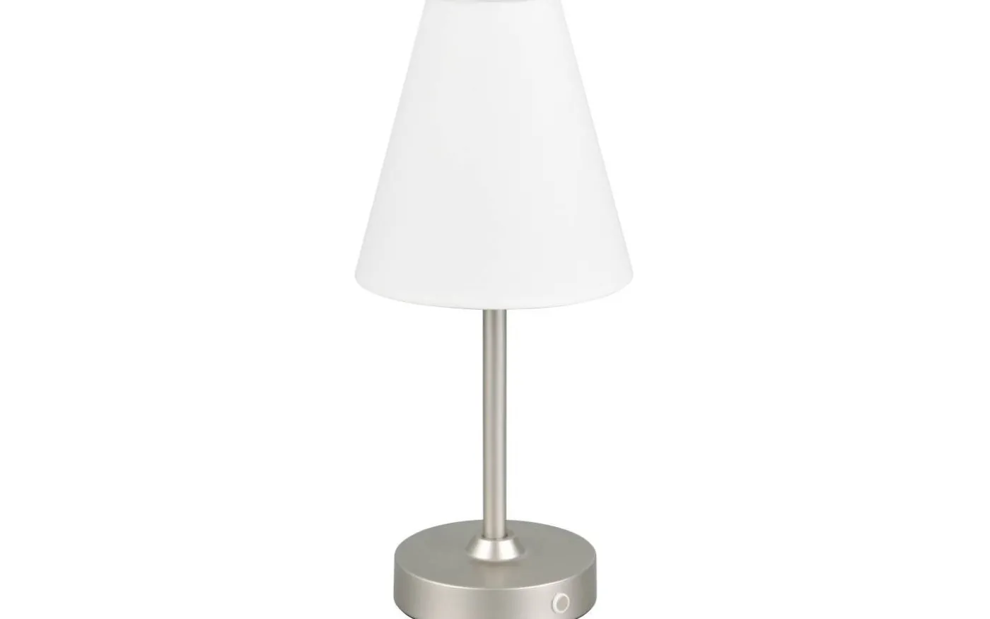 Kenny Bordslampa LED borstat stål/vit uppladdningsbar