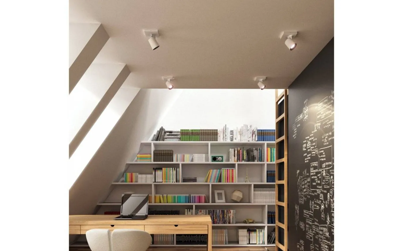 Kenny I Takspotlight 11cm Vit/Svart