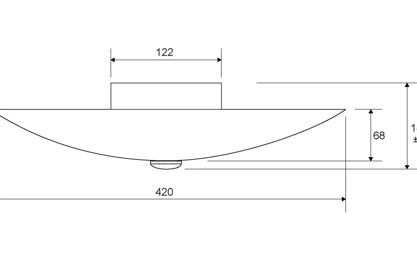Kompass Plafond 42cm Vit/Svart