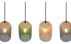 Korkpendel 4-delat E27 flerfärgat