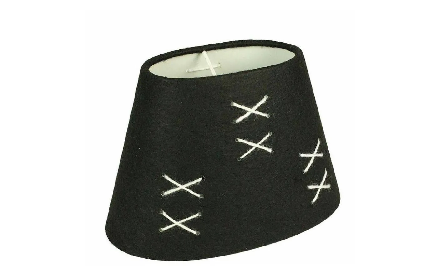 Kors Lampskärm Oval 22cm Svart/Vit