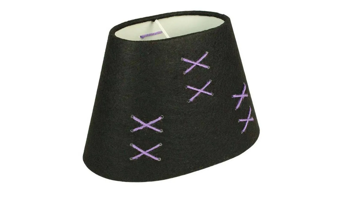 Kors Lampskärm Oval 22cm Svart/Lila