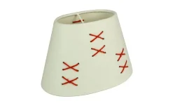 Kors Lampskärm Oval 22cm Vit/Röd