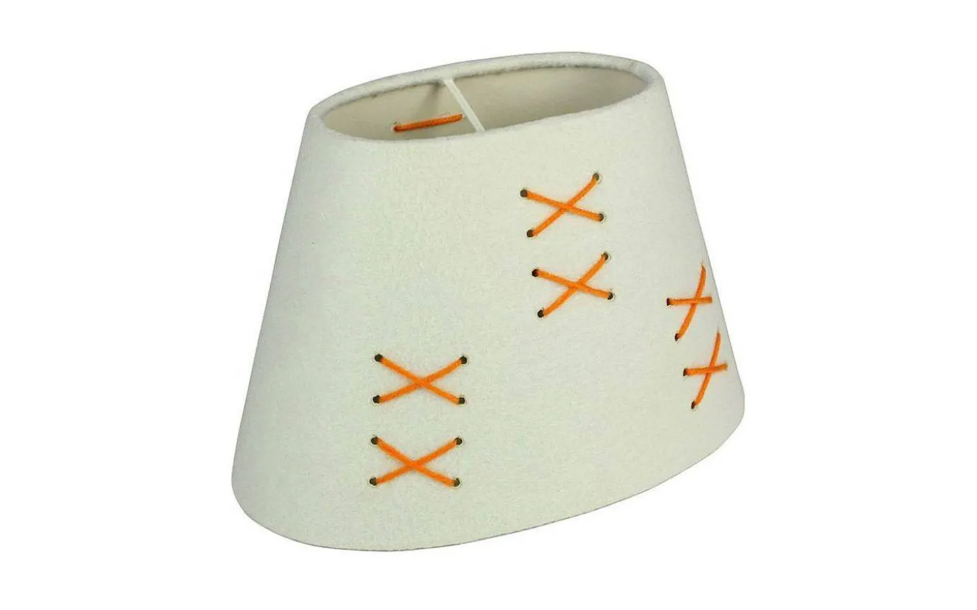 Kors Lampskärm Oval 22cm Vit/Orange