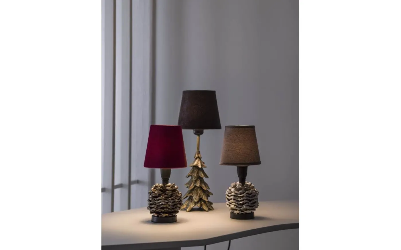 Kotten Lampfot 19cm Antik mässing