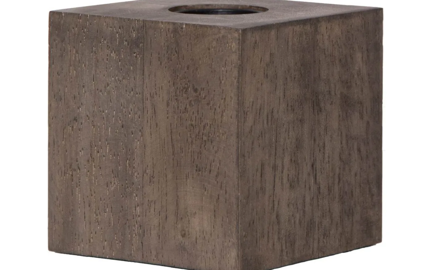 Kub Bordslampa 10cm Brun Trä