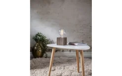 Kub Bordslampa 10cm Brun Trä