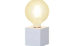 Kub Bordslampa E27 9cm Vit