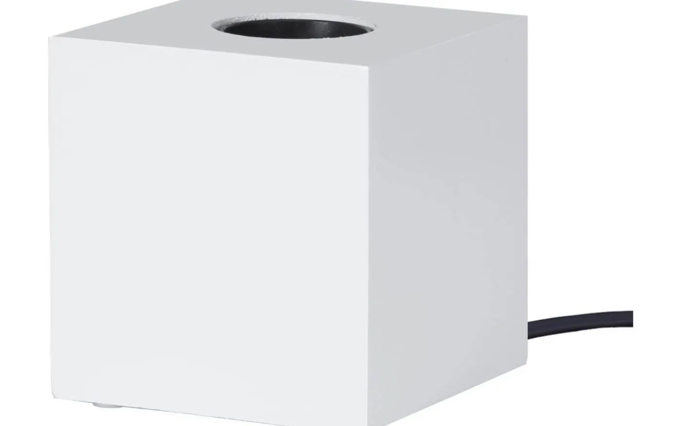 Kub Bordslampa E27 9cm Vit